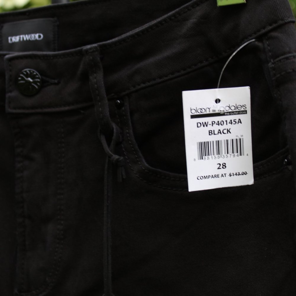 DRIFTWOOD Black Skinny Jeans with Subtle Star Motif - Picture 4 of 4